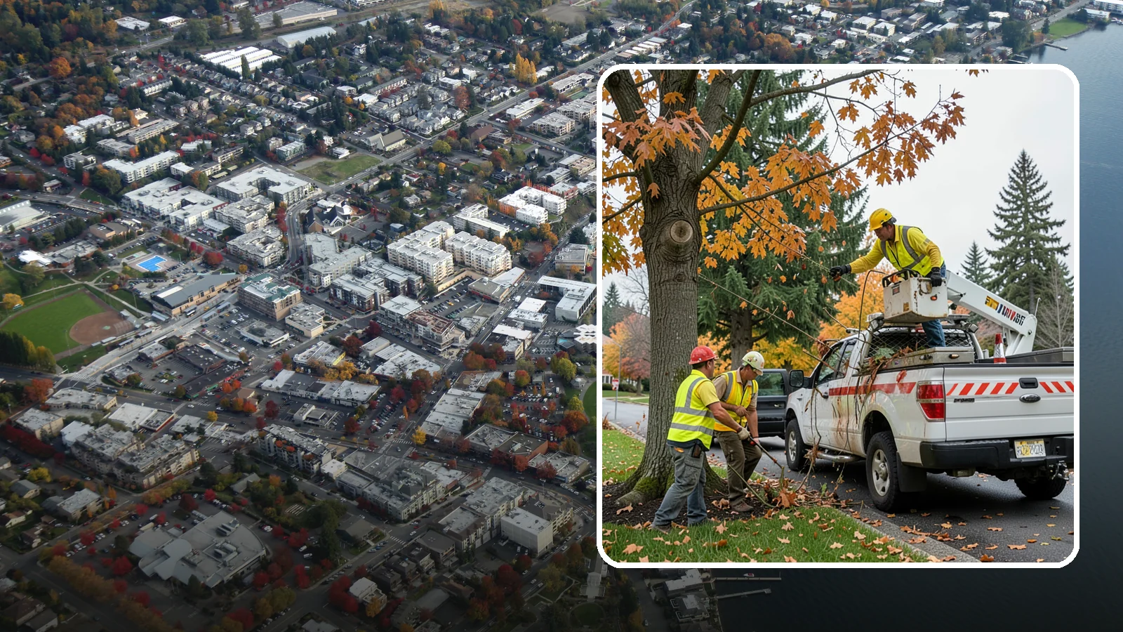 Hazard Tree Inspections in Kirkland, King County, WA - Field inspections of suspect public trees by certified arborists to identify defects and recommend mitigation before failure...