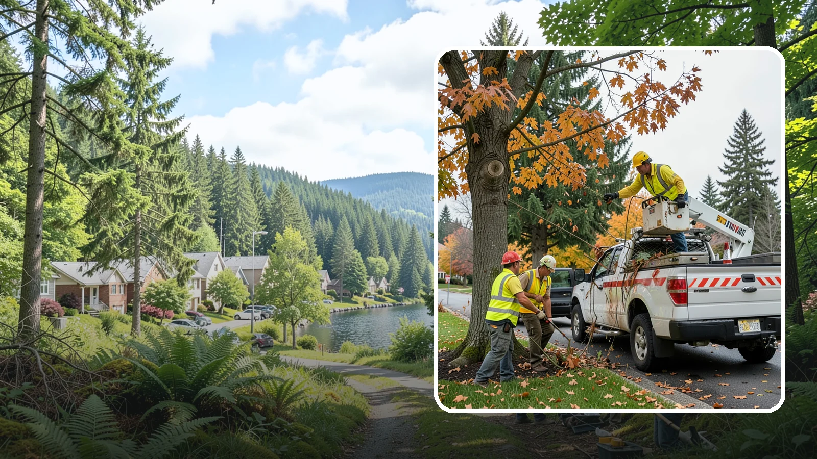 Hazard Tree Inspections in Lake Forest Park, King County, WA - Field inspections of suspect public trees by certified arborists to identify defects and recommend mitigation before failure...