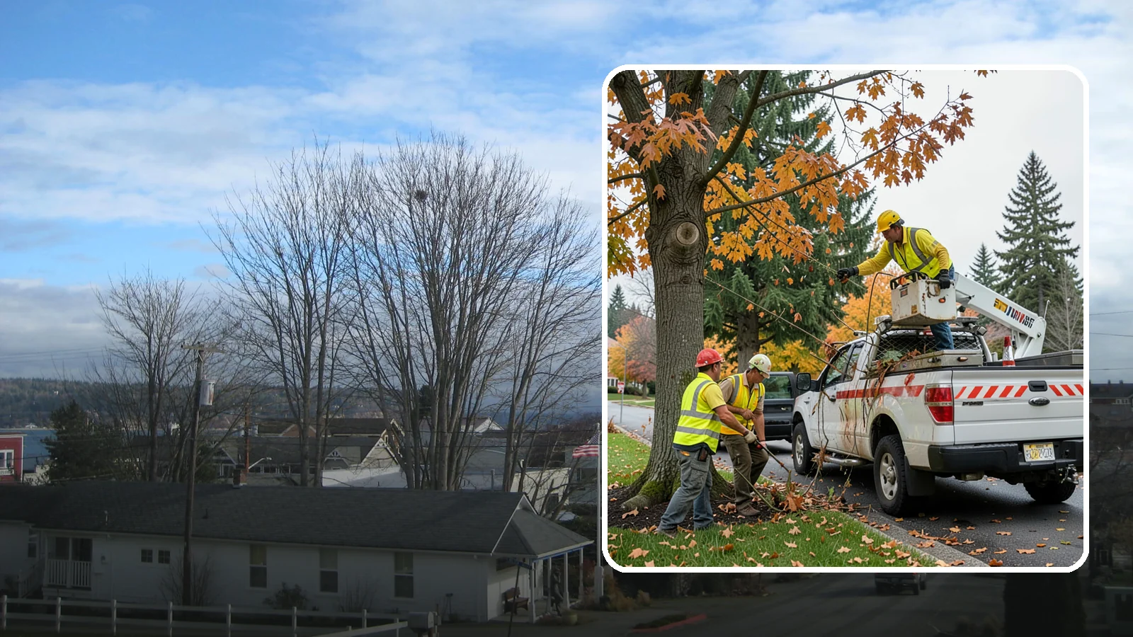 Hazard Tree Inspections in Langley, Island County, WA - Field inspections of suspect public trees by certified arborists to identify defects and recommend mitigation before failure...