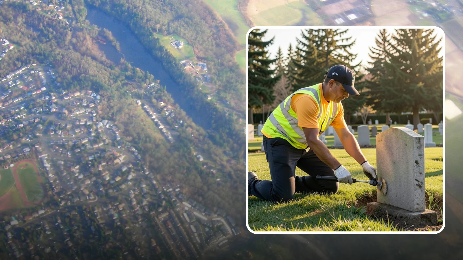 Headstone Cleaning in Algona, King County, WA - Gentle, professional cleaning of headstones and grave markers for Western Washington cemeteries.