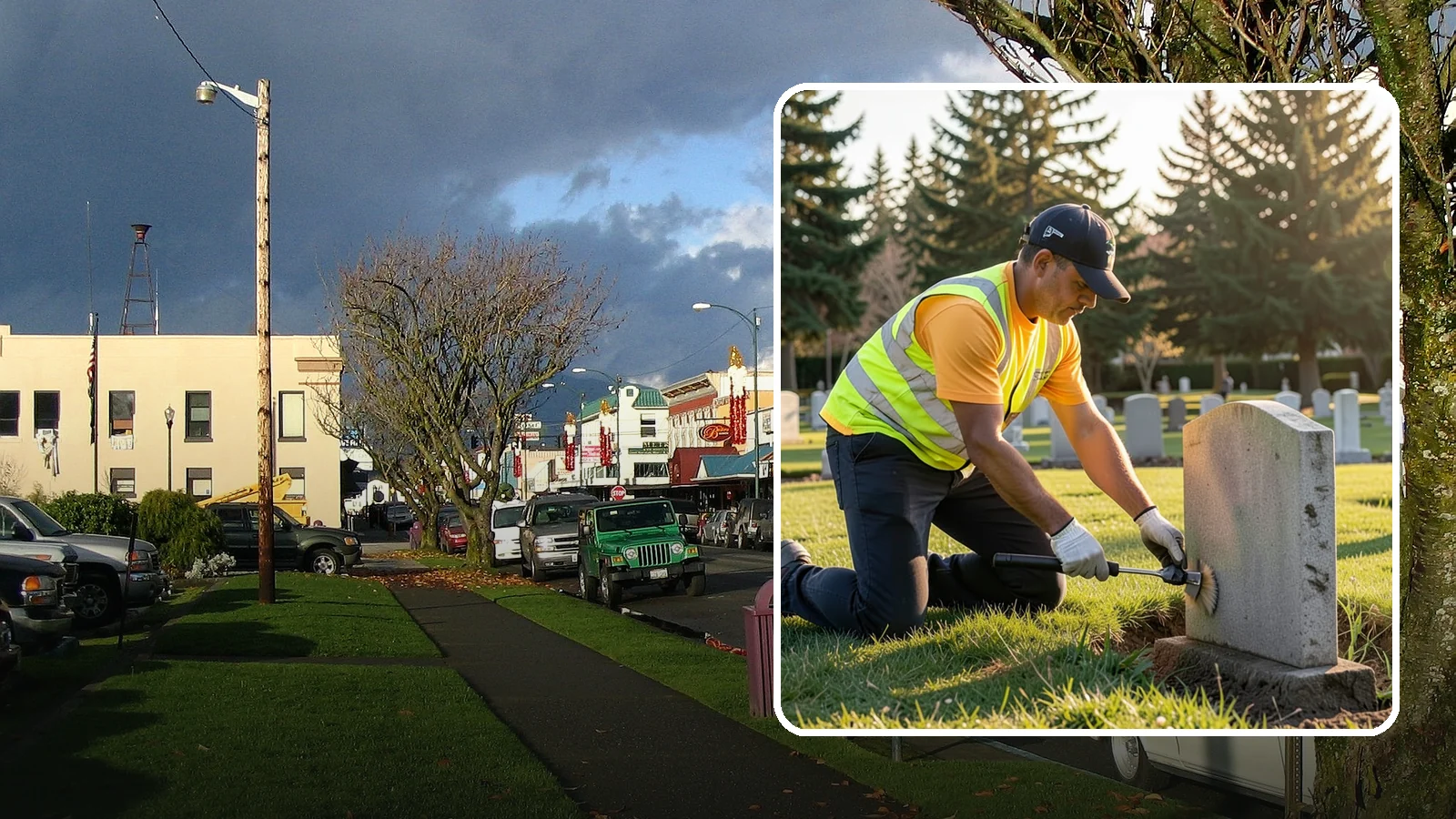 Headstone Cleaning in Arlington, Snohomish County, WA - Gentle, professional cleaning of headstones and grave markers for Western Washington cemeteries.
