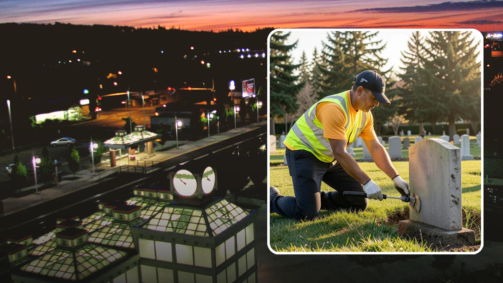 Headstone Cleaning in Auburn, King County, WA - Gentle, professional cleaning of headstones and grave markers for Western Washington cemeteries.