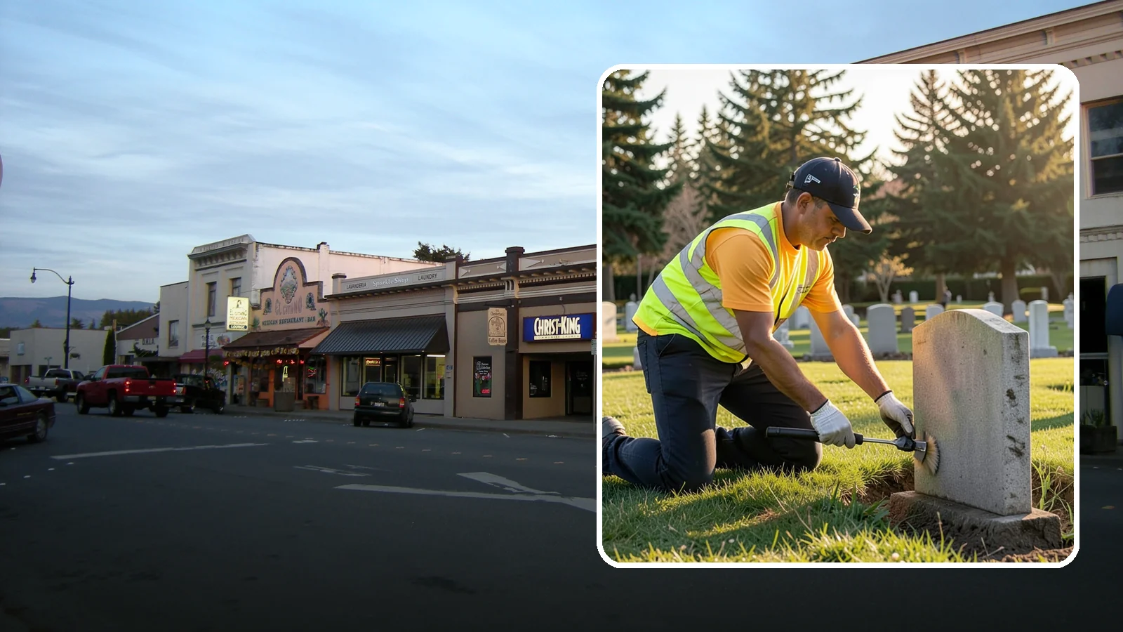 Headstone Cleaning in Burlington, Skagit County, WA - Gentle, professional cleaning of headstones and grave markers for Western Washington cemeteries.