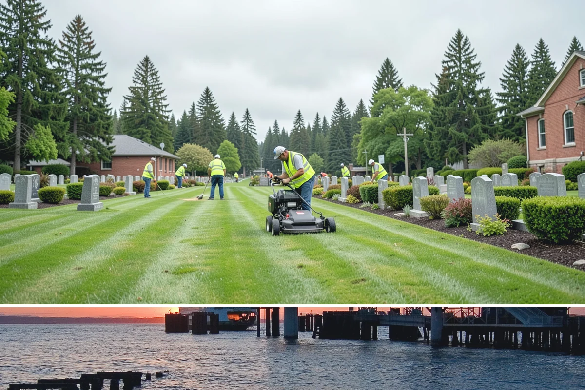 Headstone Cleaning in Edmonds, Snohomish County, WA - Drier summer months offer ideal conditions for cleaning and allowing markers to fully dry between steps.