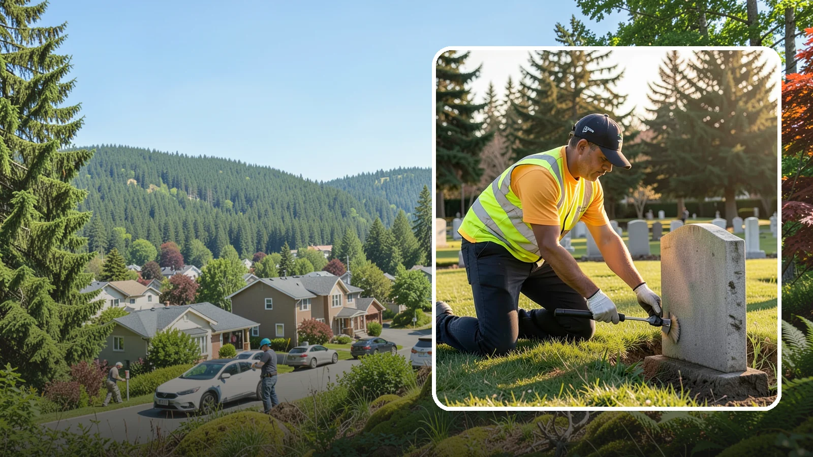 Headstone Cleaning in Index, Snohomish County, WA - Gentle, professional cleaning of headstones and grave markers for Western Washington cemeteries.