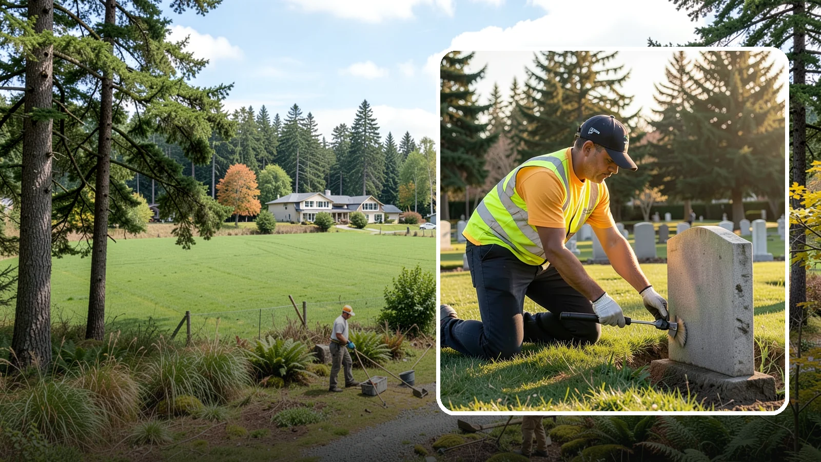 Headstone Cleaning in Lyman, Skagit County, WA - Gentle, professional cleaning of headstones and grave markers for Western Washington cemeteries.
