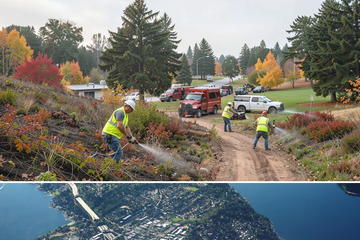 Headstone Cleaning in Mercer Island, King County, WA - Drier summer months offer ideal conditions for cleaning and allowing markers to fully dry between steps.