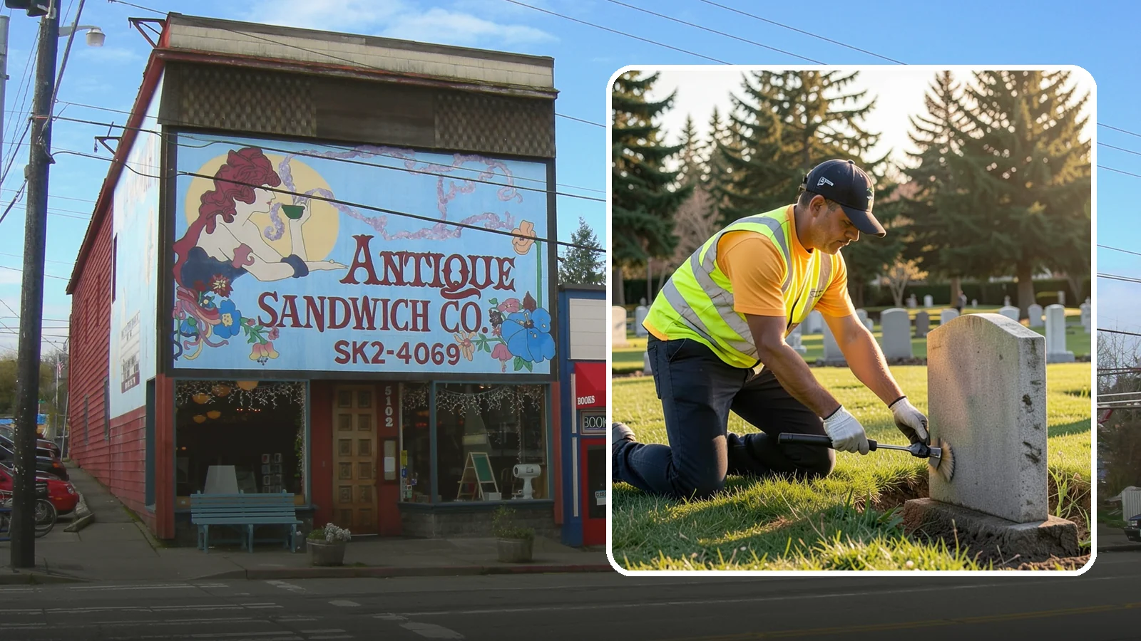 Headstone Cleaning in Ruston, Pierce County, WA - Gentle, professional cleaning of headstones and grave markers for Western Washington cemeteries.