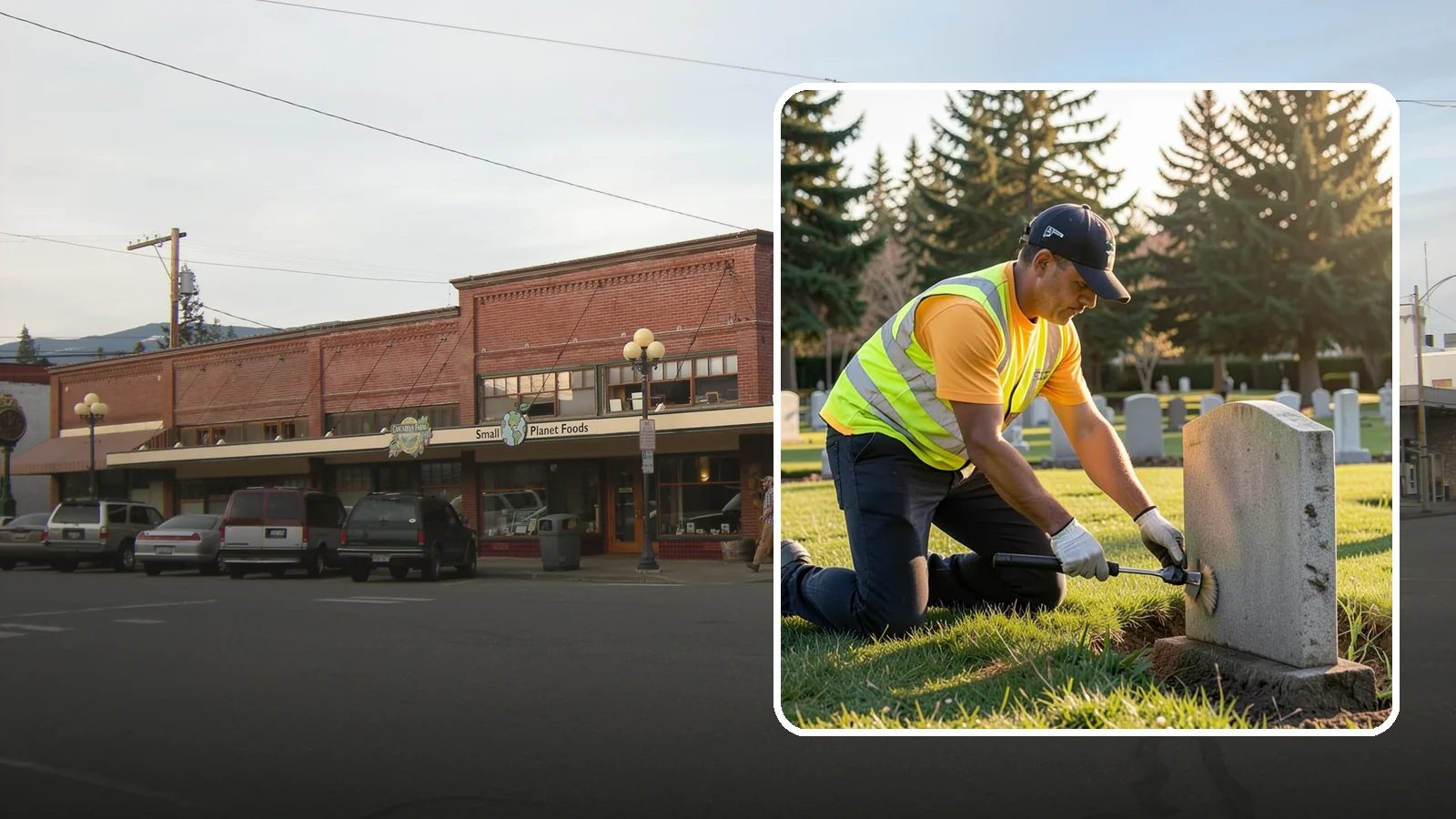 Headstone Cleaning in Sedro-Woolley, Skagit County, WA - Gentle, professional cleaning of headstones and grave markers for Western Washington cemeteries.