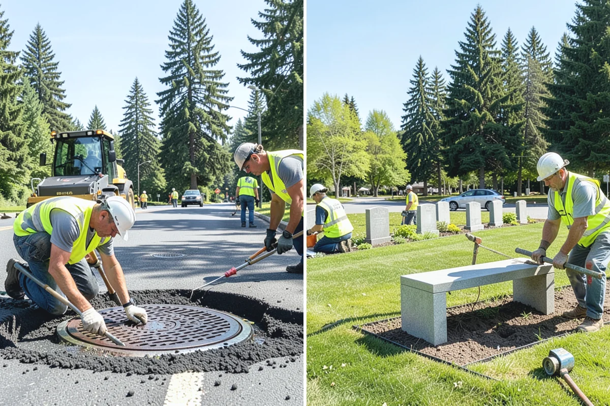 Headstone Cleaning in Skykomish, King County, WA - Assess marker material and condition before treatment