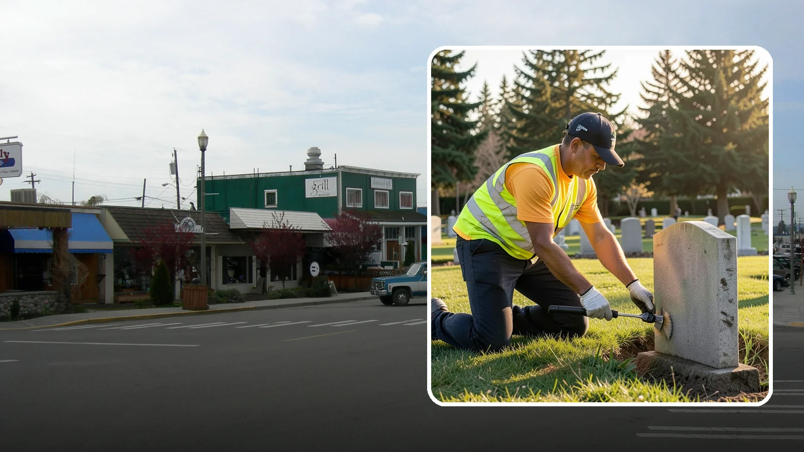 Headstone Cleaning in Stanwood, Snohomish County, WA - Gentle, professional cleaning of headstones and grave markers for Western Washington cemeteries.