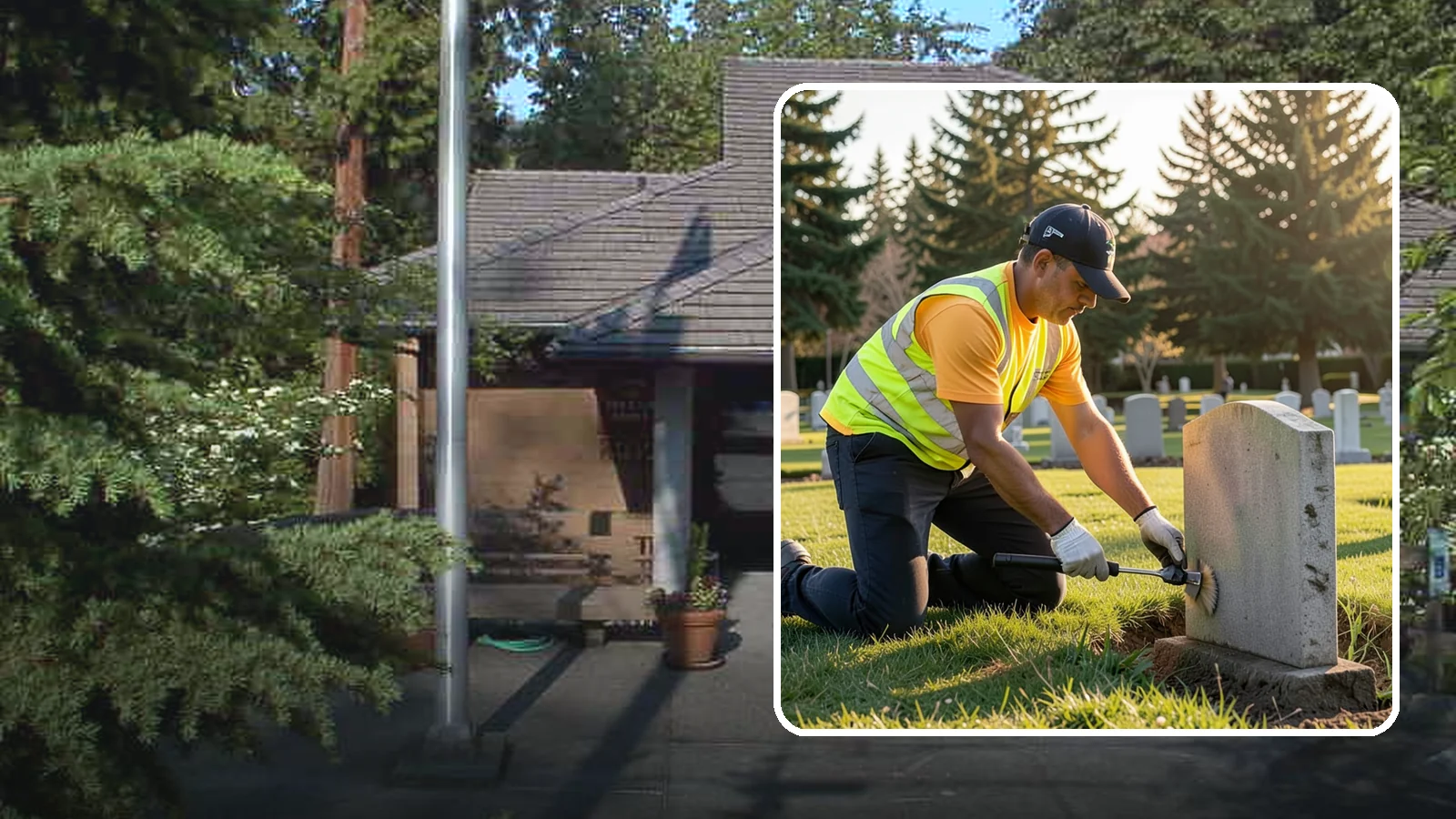 Headstone Cleaning in Yarrow Point, King County, WA - Gentle, professional cleaning of headstones and grave markers for Western Washington cemeteries.
