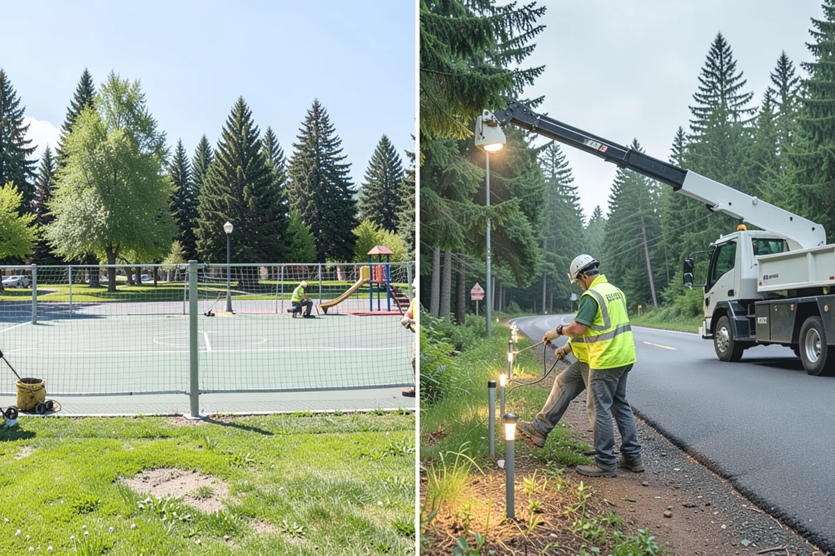 Hedge Trimming in Bonney Lake, Pierce County, WA - Map hedge locations and set target dimensions and lines