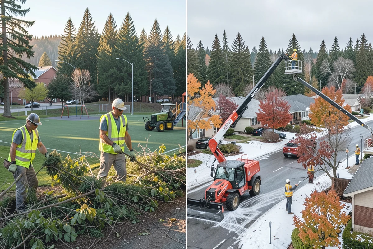 Hedge Trimming in Buckley, Pierce County, WA - Map hedge locations and set target dimensions and lines