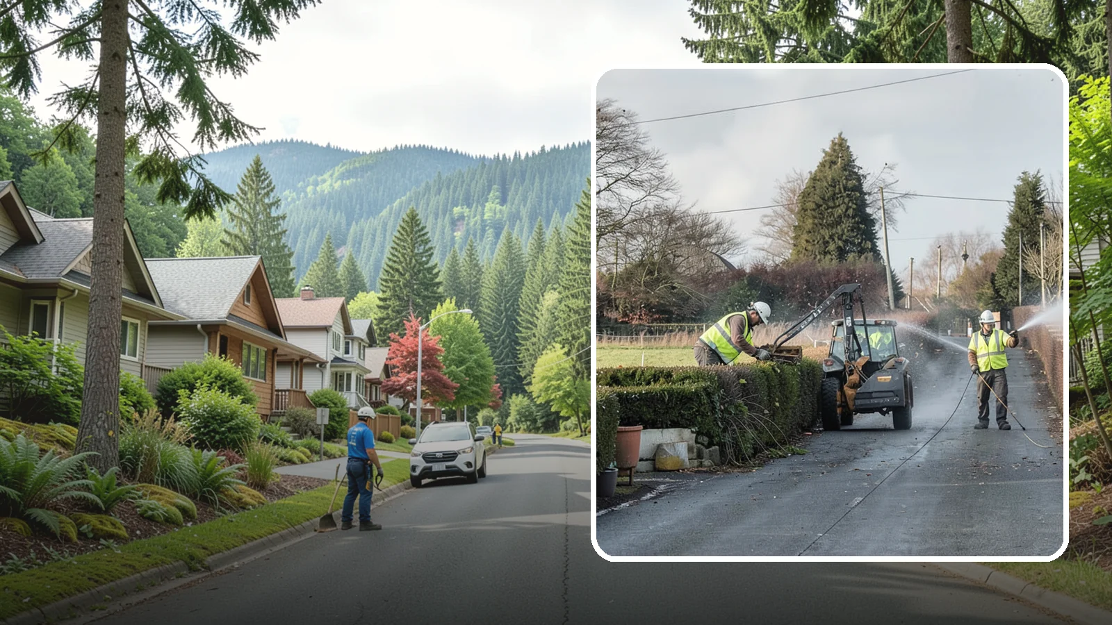 Hedge Trimming in Darrington, Snohomish County, WA - Precise hedge trimming that maintains clean lines, healthy density, and clear sightlines on public property.