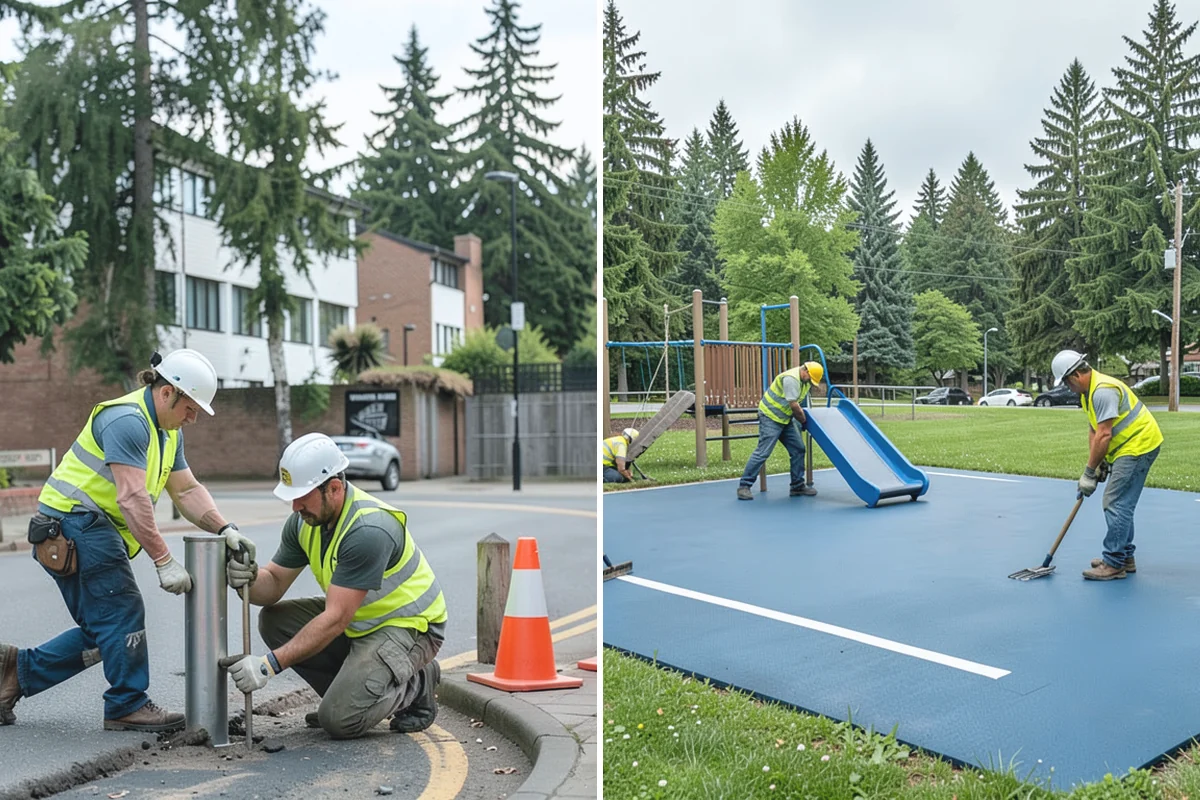 Hedge Trimming in Des Moines, King County, WA - Map hedge locations and set target dimensions and lines