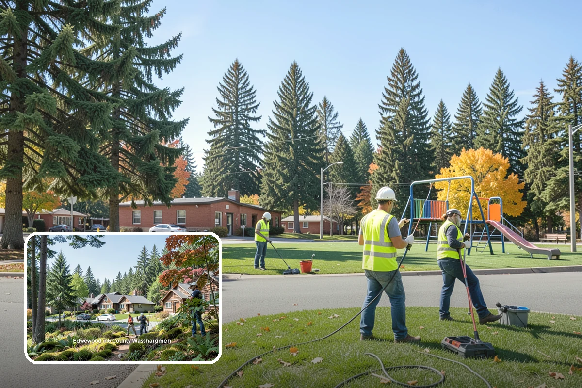 Hedge Trimming in Edgewood, Pierce County, WA - Clean, uniform hedge lines at prominent locations