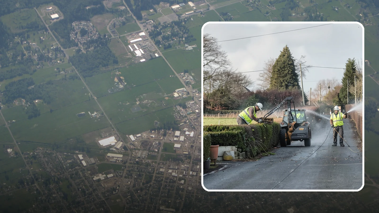 Hedge Trimming in Enumclaw, King County, WA - Precise hedge trimming that maintains clean lines, healthy density, and clear sightlines on public property.