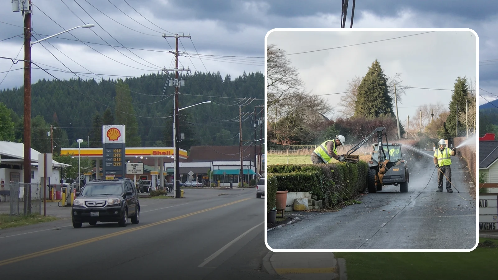 Hedge Trimming in Granite Falls, Snohomish County, WA - Precise hedge trimming that maintains clean lines, healthy density, and clear sightlines on public property.