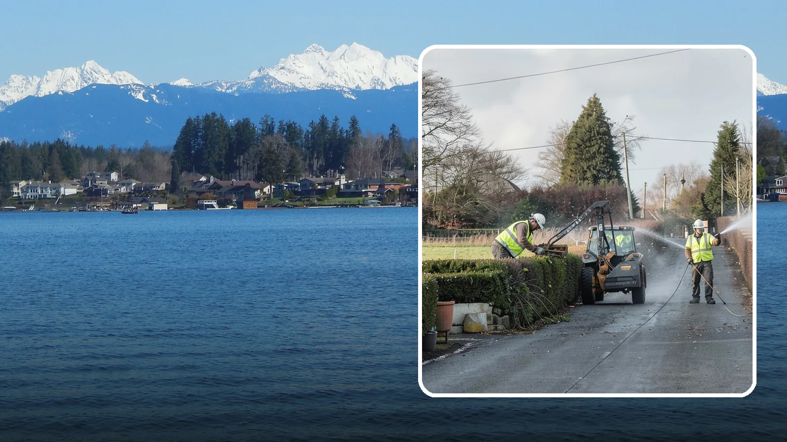 Hedge Trimming in Lake Stevens, Snohomish County, WA - Precise hedge trimming that maintains clean lines, healthy density, and clear sightlines on public property.