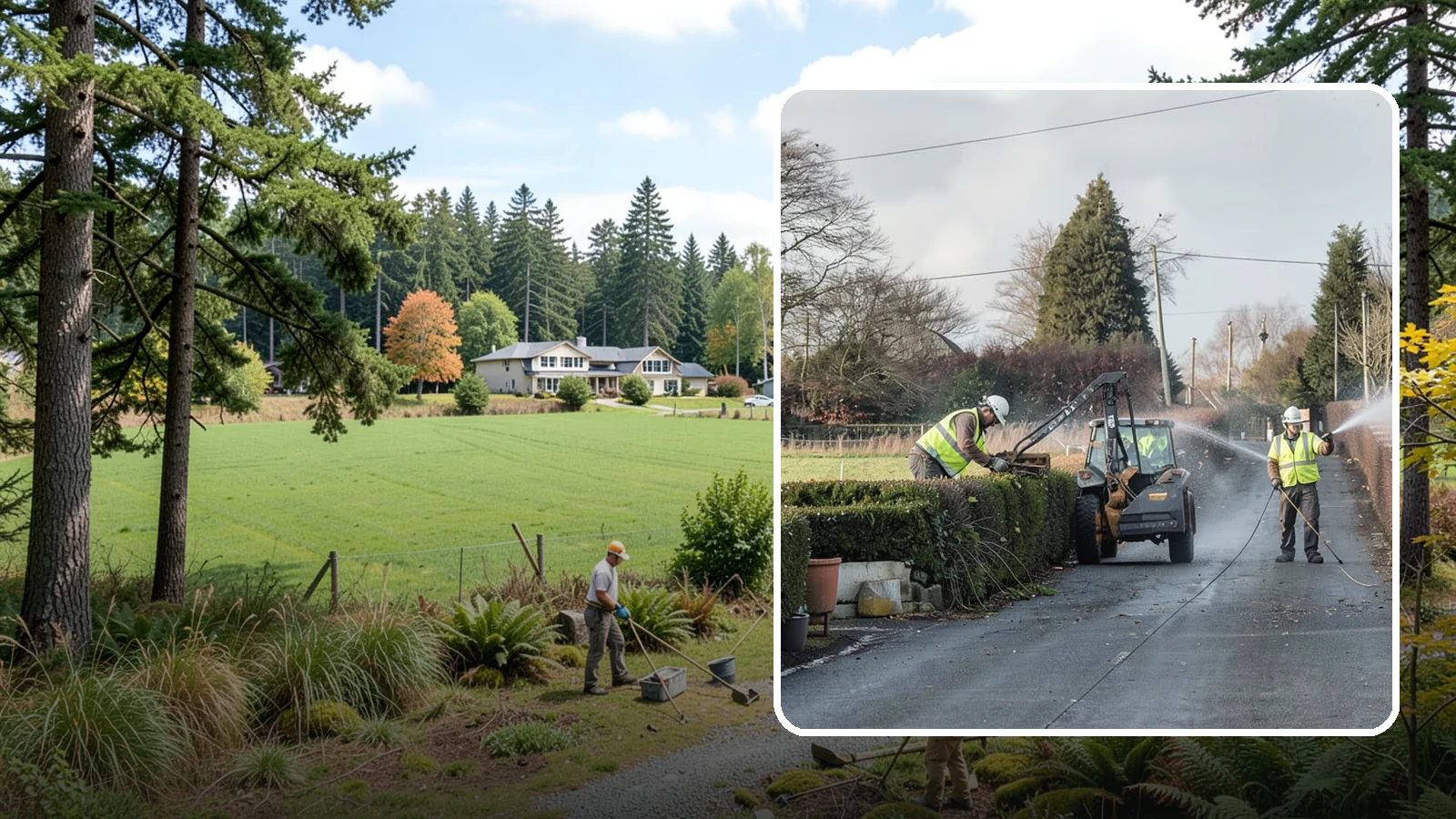 Hedge Trimming in Lyman, Skagit County, WA - Precise hedge trimming that maintains clean lines, healthy density, and clear sightlines on public property.