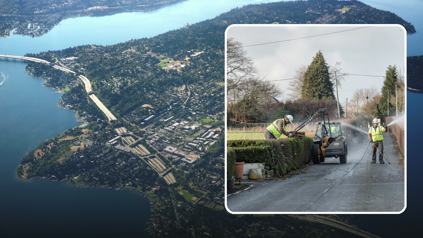 Hedge Trimming in Mercer Island, King County, WA - Precise hedge trimming that maintains clean lines, healthy density, and clear sightlines on public property.