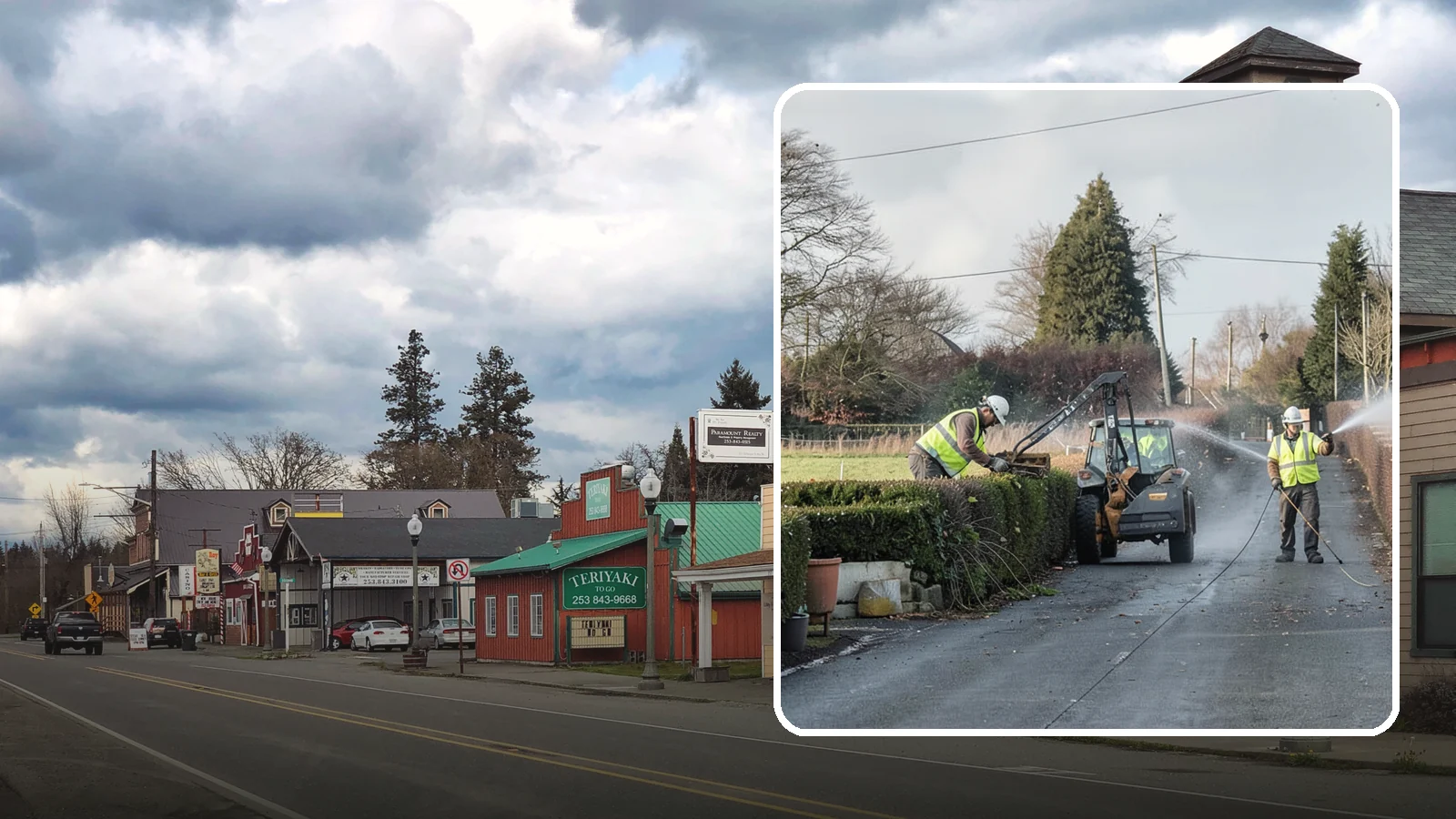 Hedge Trimming in Roy, Pierce County, WA - Precise hedge trimming that maintains clean lines, healthy density, and clear sightlines on public property.