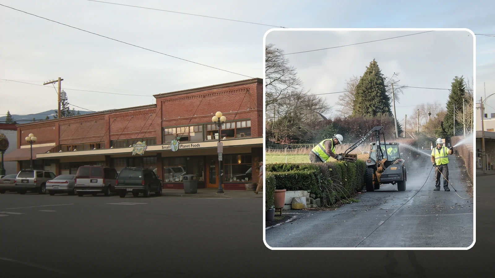 Hedge Trimming in Sedro-Woolley, Skagit County, WA - Precise hedge trimming that maintains clean lines, healthy density, and clear sightlines on public property.