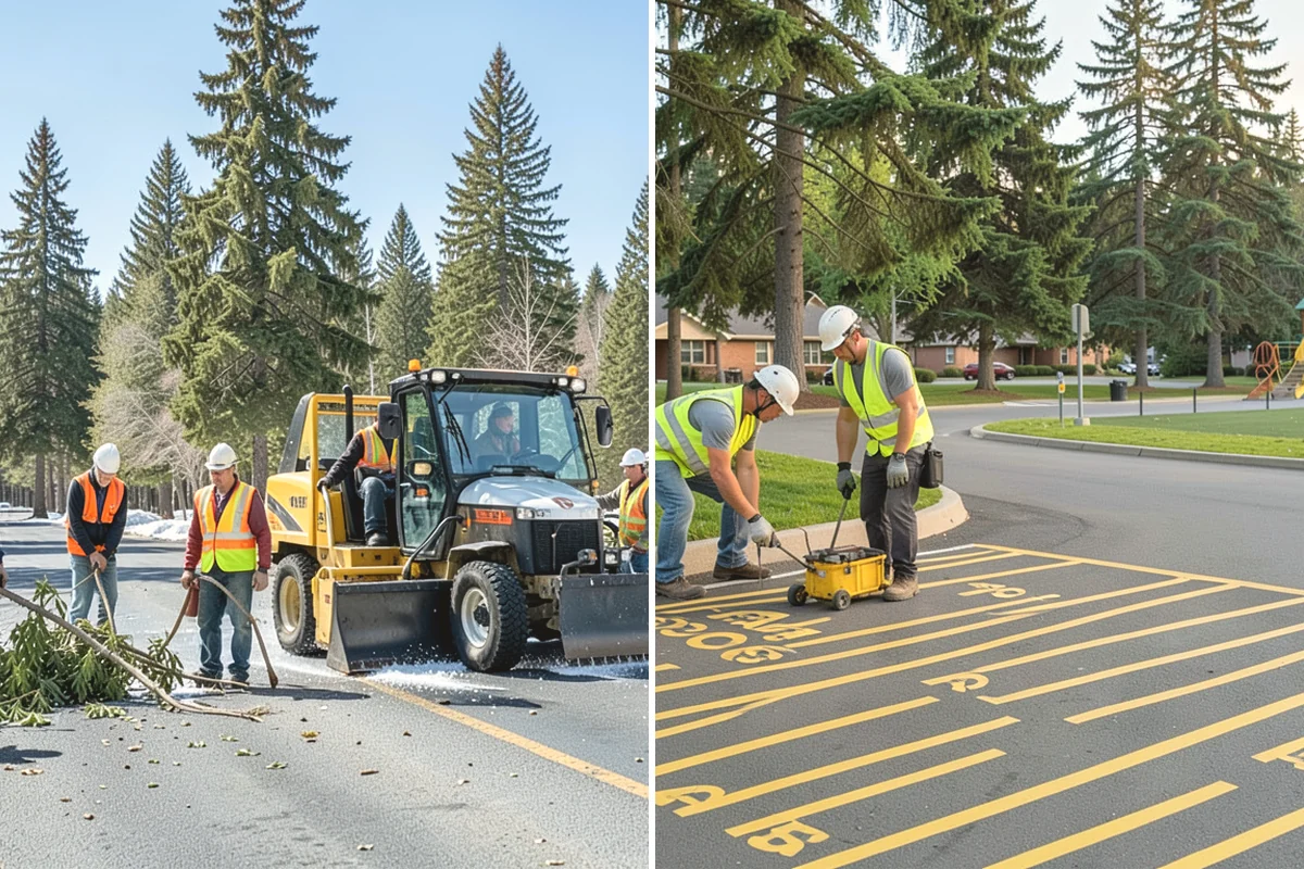 Hedge Trimming in Tukwila, King County, WA - Map hedge locations and set target dimensions and lines