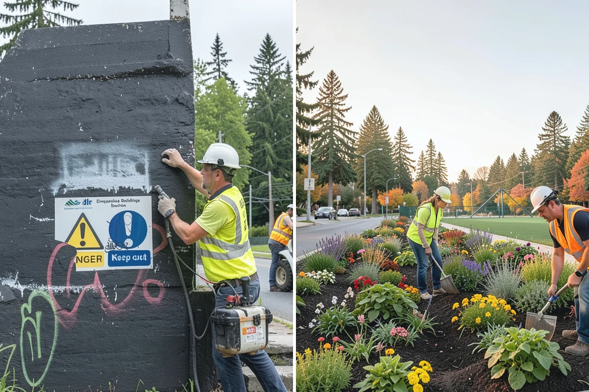 Hedge Trimming in Woodinville, King County, WA - Map hedge locations and set target dimensions and lines