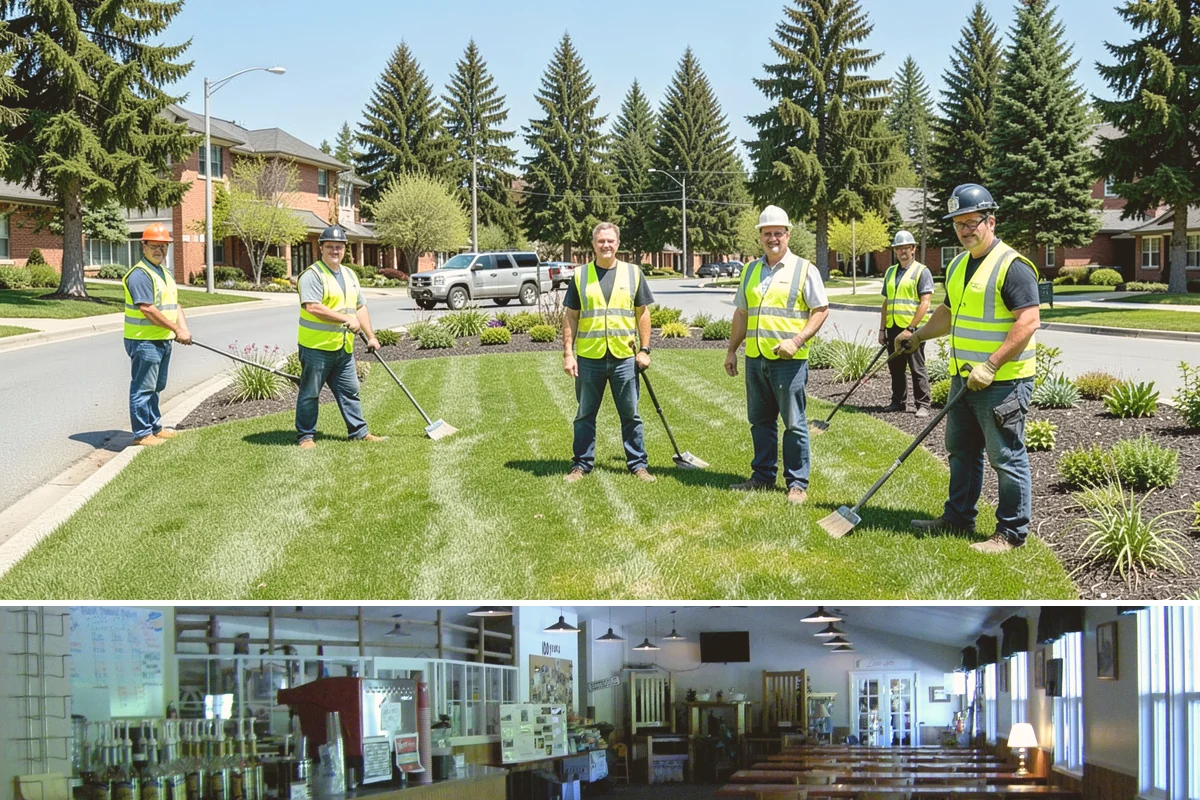 HOA Common Area Maintenance in Black Diamond, King County, WA - Mowing and bed detailing intensify from late spring through early fall, tapering to leaf cleanup as autumn arrives.