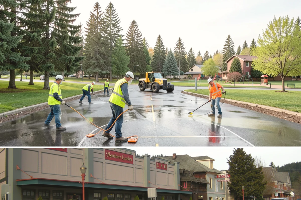 HOA Common Area Maintenance in Issaquah, King County, WA - Mowing and bed detailing intensify from late spring through early fall, tapering to leaf cleanup as autumn arrives.