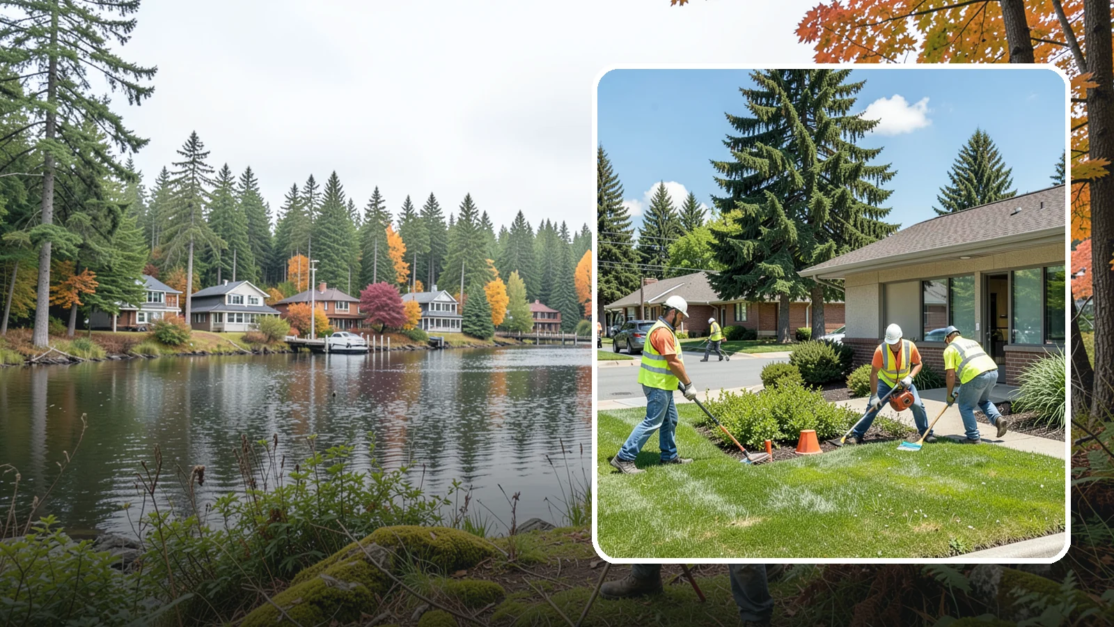 HOA Common Area Maintenance in La Conner, Skagit County, WA - Common-area grounds maintenance for homeowners associations and residential communities throughout Western Washington.