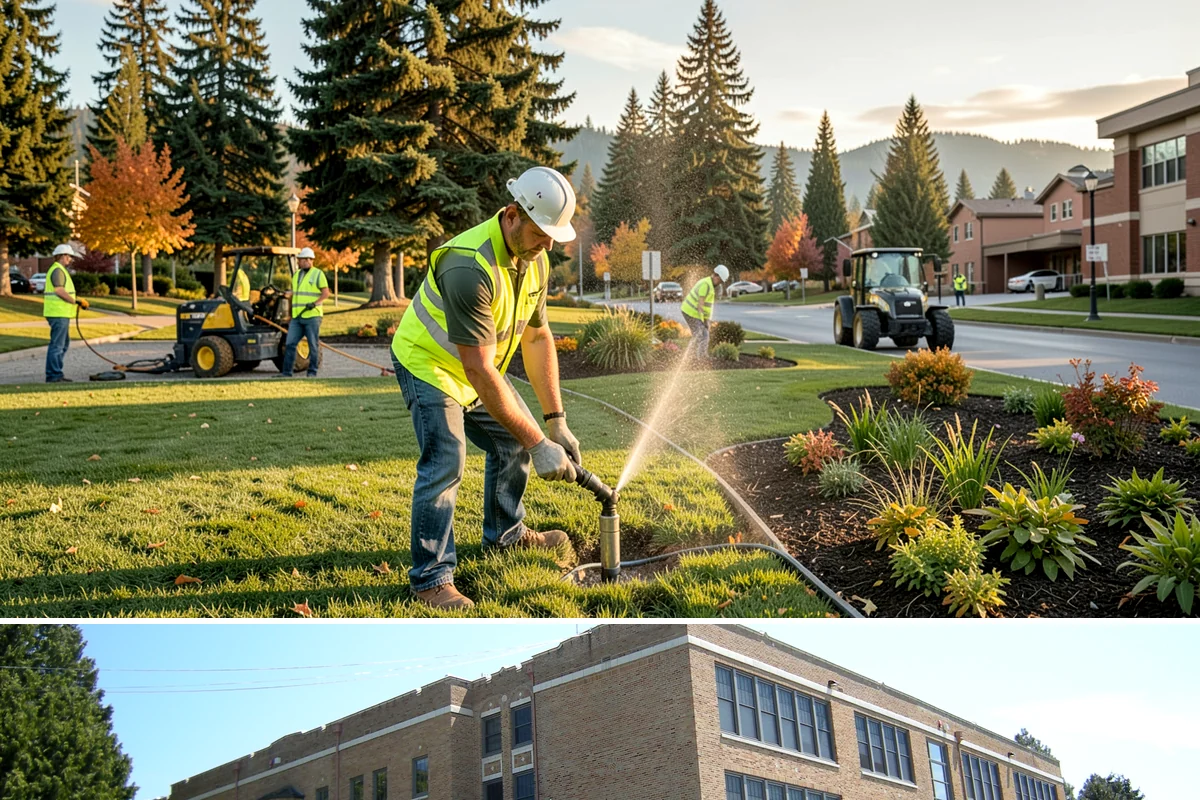 HOA Common Area Maintenance in Maple Valley, King County, WA - Mowing and bed detailing intensify from late spring through early fall, tapering to leaf cleanup as autumn arrives.