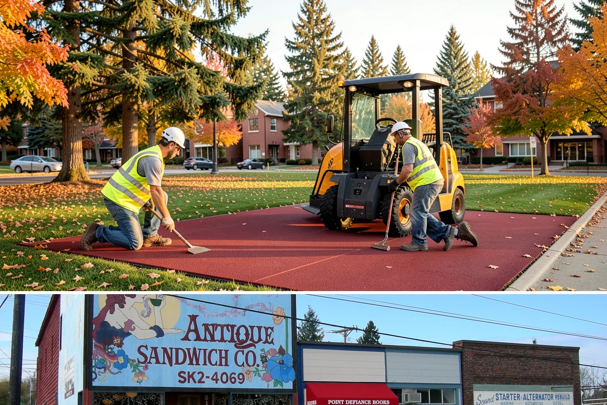 HOA Common Area Maintenance in Ruston, Pierce County, WA - Mowing and bed detailing intensify from late spring through early fall, tapering to leaf cleanup as autumn arrives.