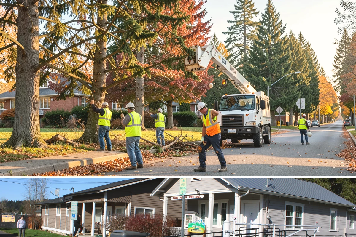 HOA Common Area Maintenance in South Prairie, Pierce County, WA - Mowing and bed detailing intensify from late spring through early fall, tapering to leaf cleanup as autumn arrives.