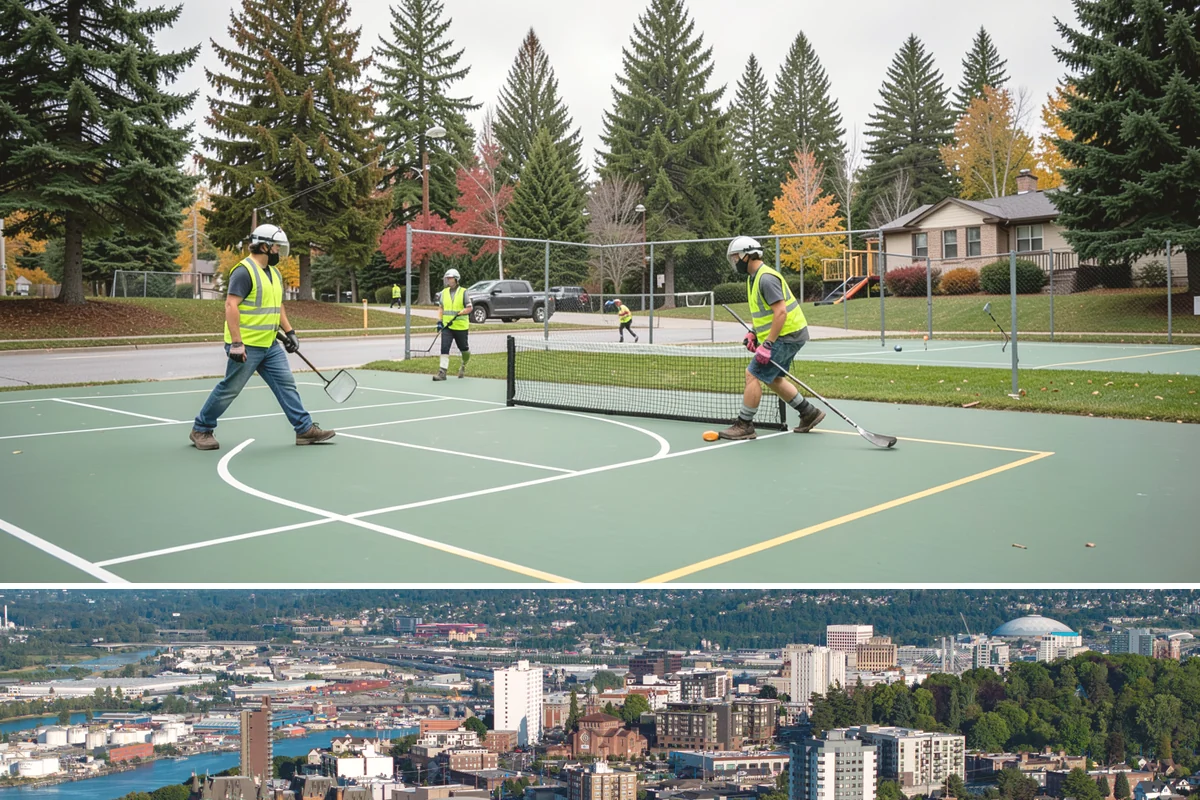 HOA Common Area Maintenance in Tacoma, Pierce County, WA - Mowing and bed detailing intensify from late spring through early fall, tapering to leaf cleanup as autumn arrives.