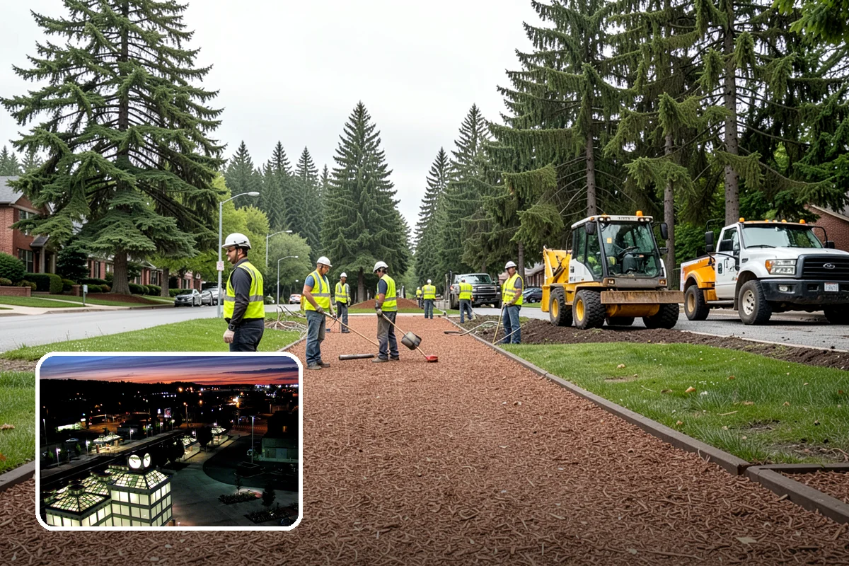 Holiday Lighting Installation in Auburn, King County, WA - Commercial-grade materials rated for wet winters