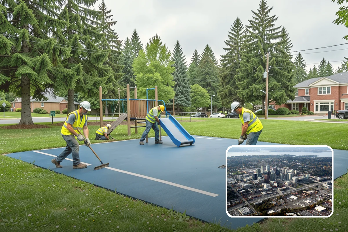 Holiday Lighting Installation in Bellevue, King County, WA - Commercial-grade materials rated for wet winters