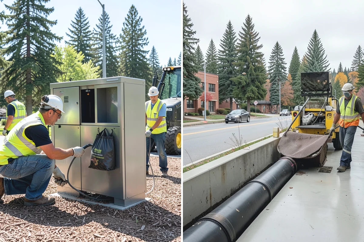 Holiday Lighting Installation in Bonney Lake, Pierce County, WA - Plan the display layout and power requirements with city staff