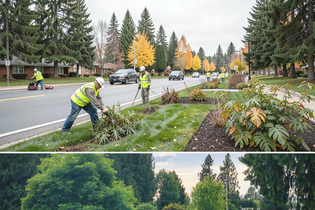 Holiday Lighting Installation in Bonney Lake, Pierce County, WA - Installations run from early November so displays are lit for the day-after-Thanksgiving season opening.