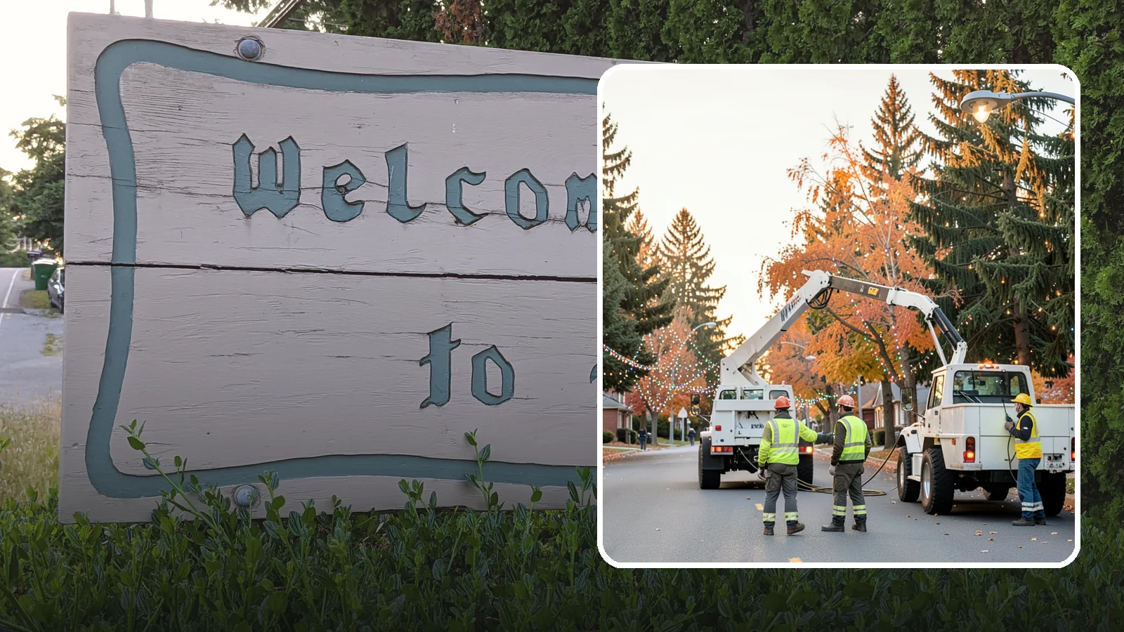 Holiday Lighting Installation in Brier, Snohomish County, WA - Installation of civic holiday lighting displays for Western Washington downtowns, parks, and public buildings.
