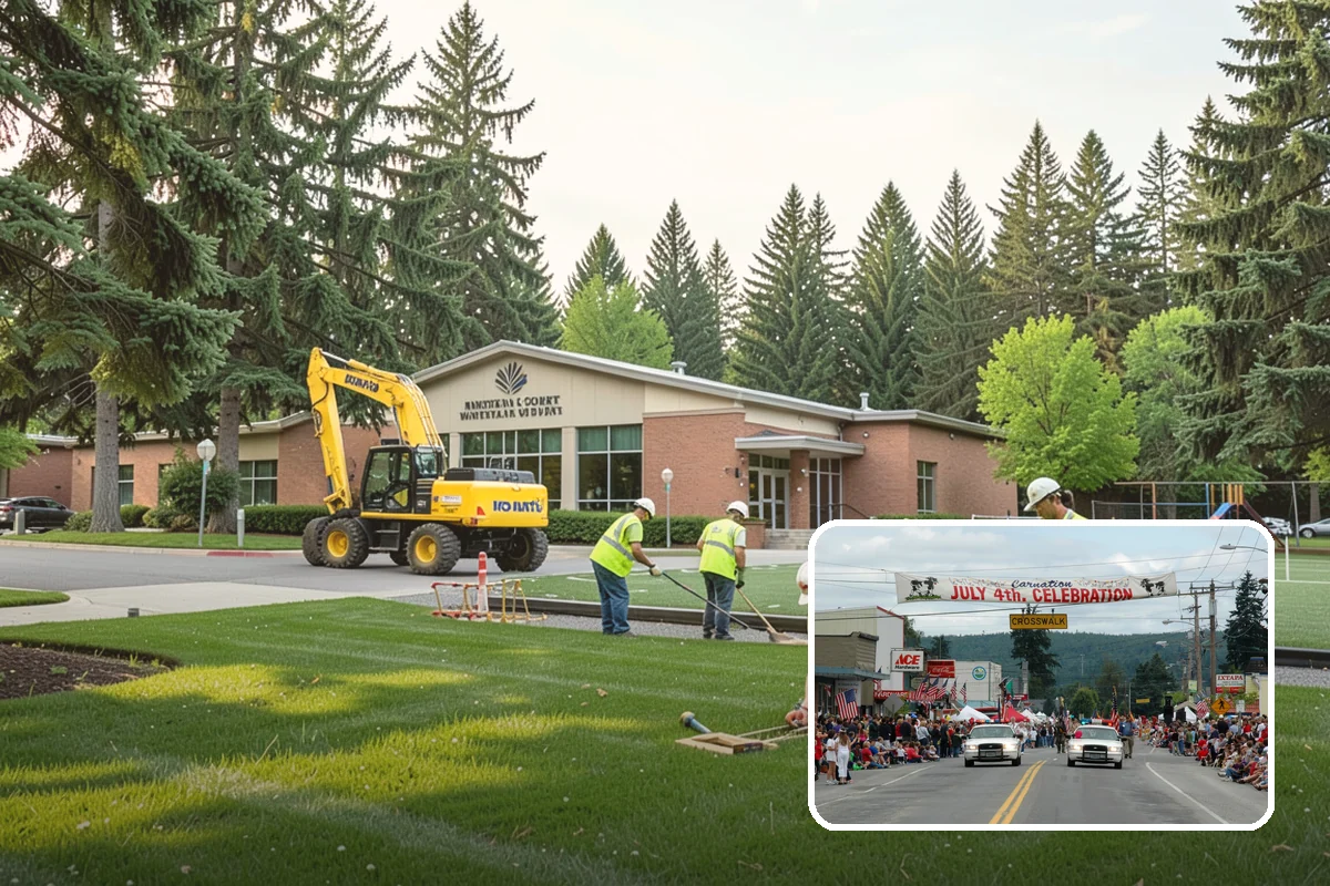 Holiday Lighting Installation in Carnation, King County, WA - Commercial-grade materials rated for wet winters