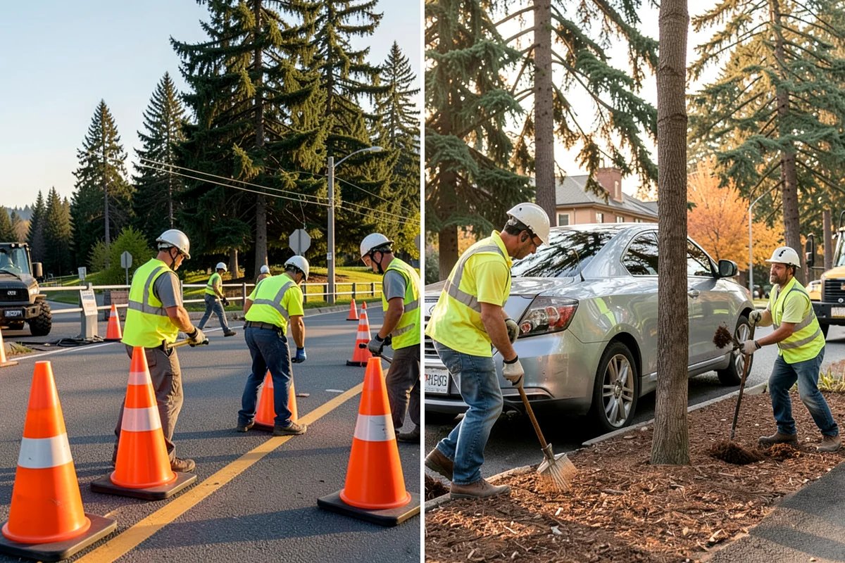 Holiday Lighting Installation in Gig Harbor, Pierce County, WA - Plan the display layout and power requirements with city staff