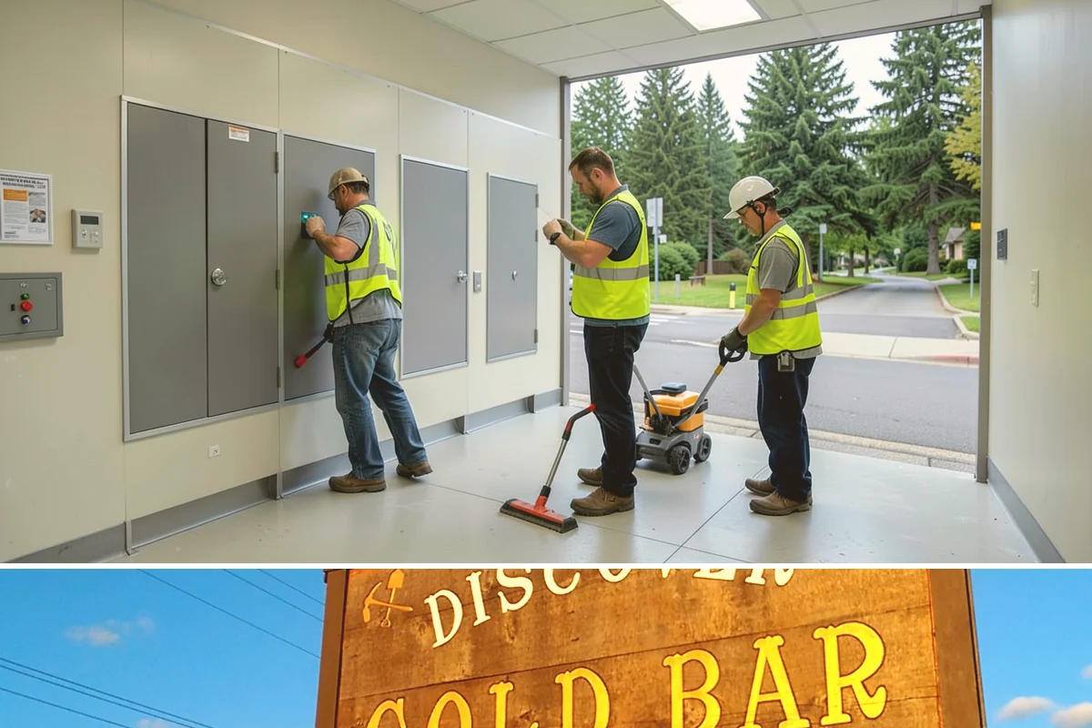Holiday Lighting Installation in Gold Bar, Snohomish County, WA - Installations run from early November so displays are lit for the day-after-Thanksgiving season opening.