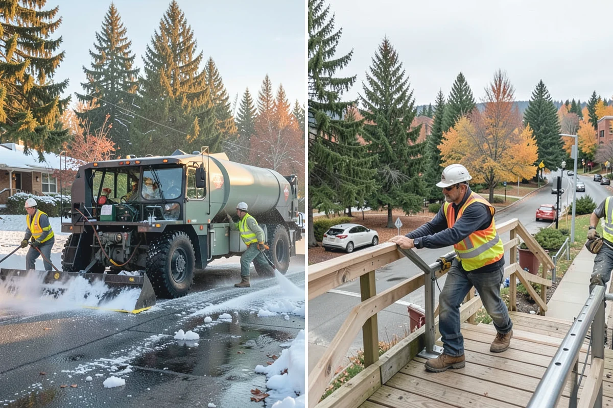 Holiday Lighting Installation in Hamilton, Skagit County, WA - Plan the display layout and power requirements with city staff