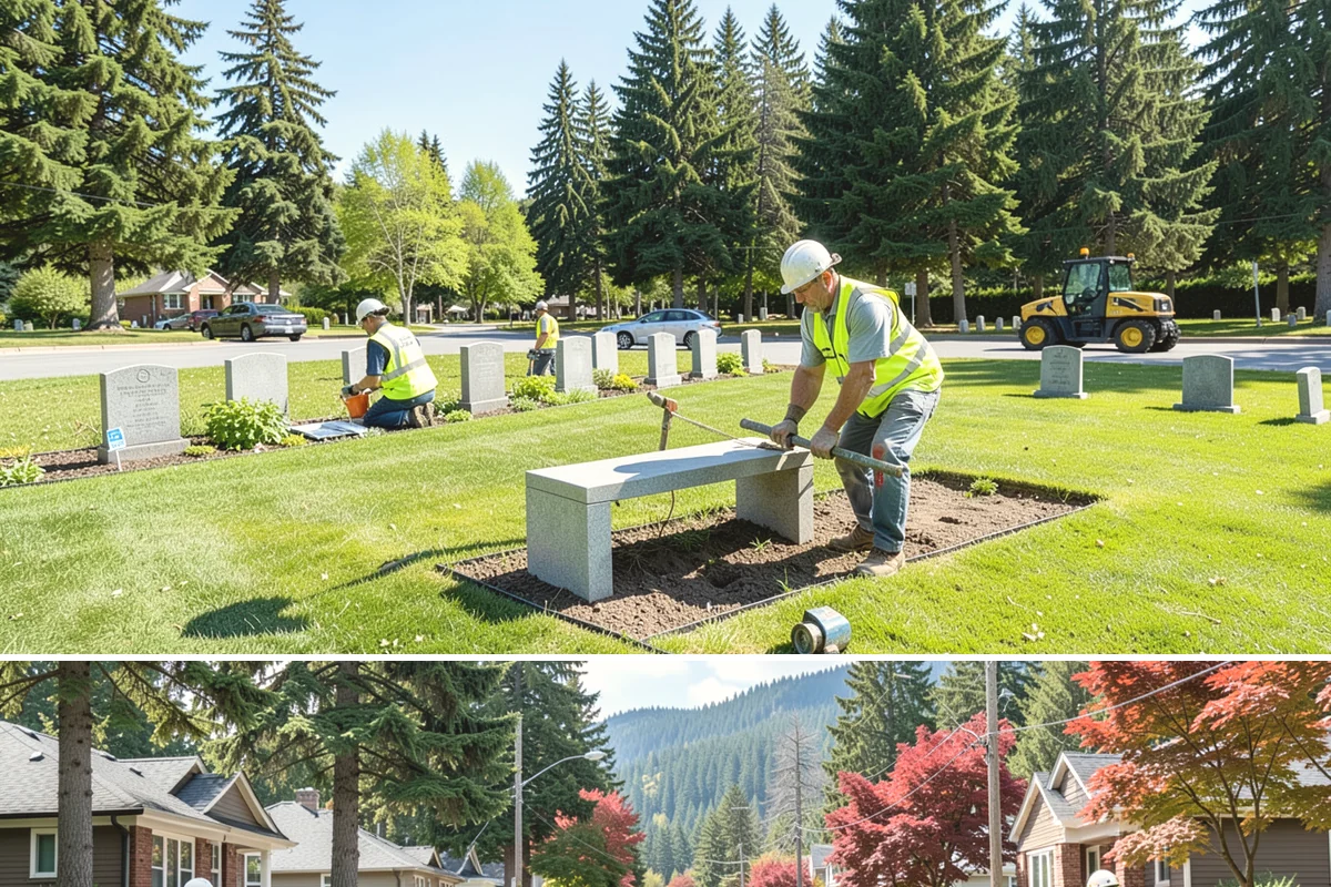 Holiday Lighting Installation in Hunts Point, King County, WA - Installations run from early November so displays are lit for the day-after-Thanksgiving season opening.