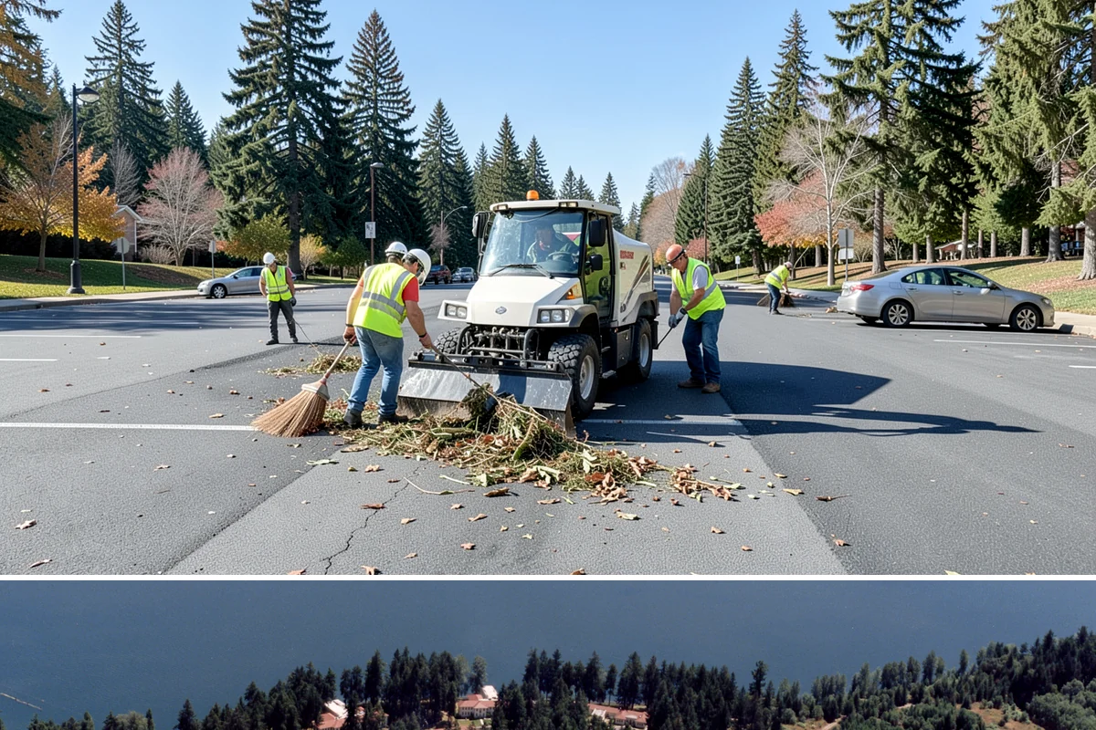Holiday Lighting Installation in Lakewood, Pierce County, WA - Installations run from early November so displays are lit for the day-after-Thanksgiving season opening.
