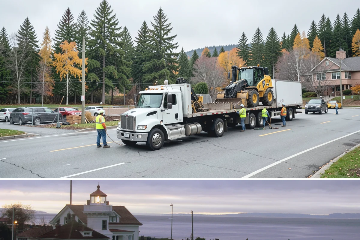 Holiday Lighting Installation in Mukilteo, Snohomish County, WA - Installations run from early November so displays are lit for the day-after-Thanksgiving season opening.