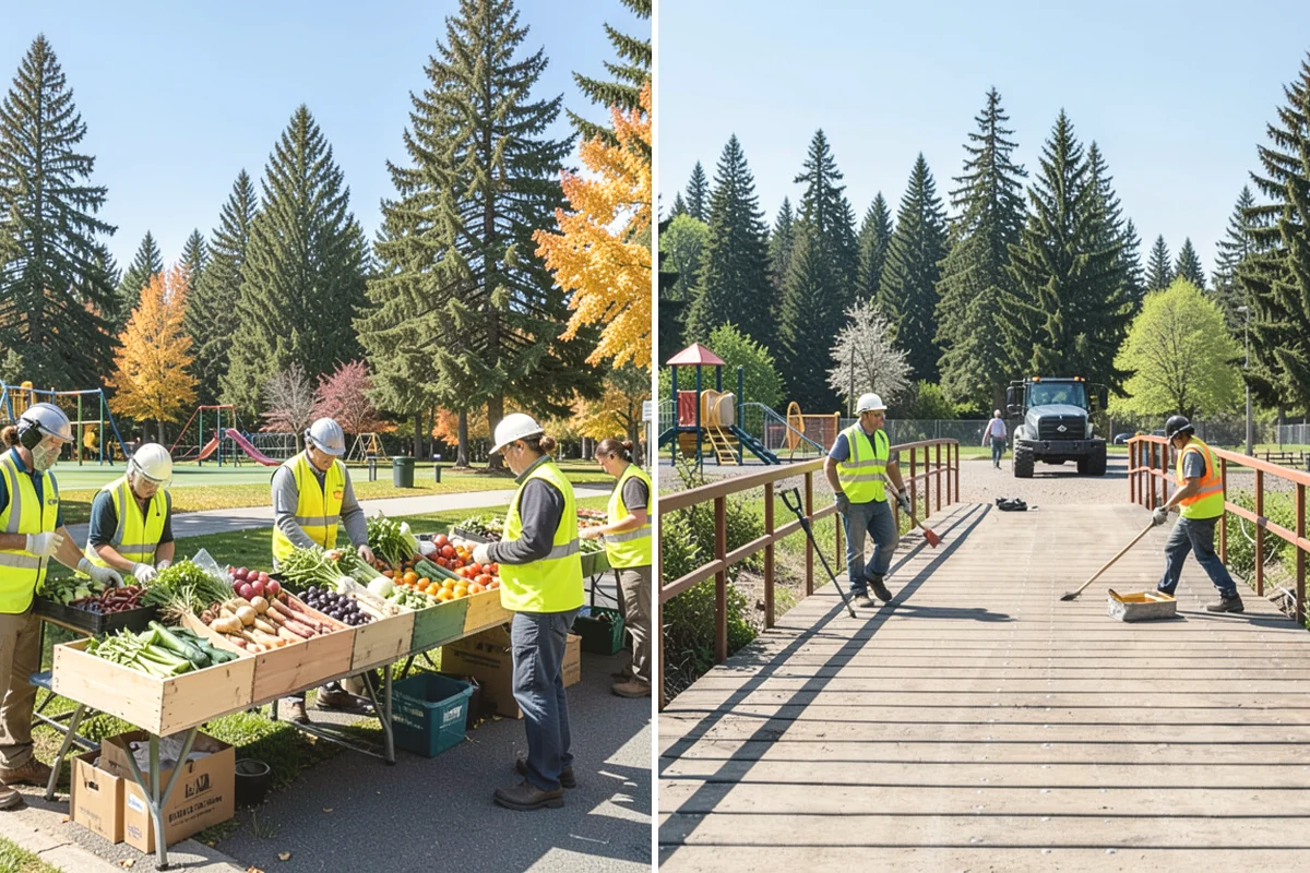 Holiday Lighting Installation in North Bend, King County, WA - Plan the display layout and power requirements with city staff